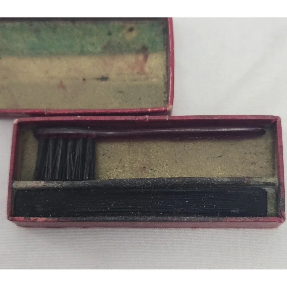 Vintage 1930s Maybelline Velvet Black Mascara Original Brush Original Red Box